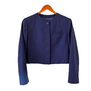 Vintage Pendleton Cropped Jacket Blazer Size 12 100% Virgin Wool Lined Old Money